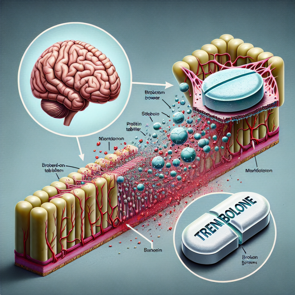 Blood-brain barrier penetration of trenbolone compresse